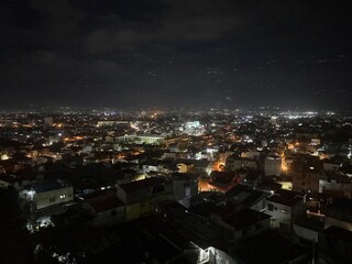 night view of the city from the hotel