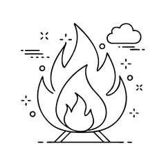 flame icon icon, flame icon vector illustration-simple illustration of flame icon, perfect for flame icon logos and icons