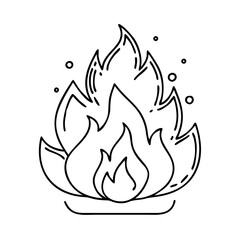 flame icon icon, flame icon vector illustration-simple illustration of flame icon, perfect for flame icon logos and icons