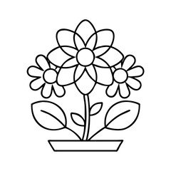 flower icon icon, flower icon vector illustration-simple illustration of flower icon, perfect for flower icon logos and icons