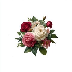 A lovely bouquet of flowers, featuring roses and other blooms in shades of pink,