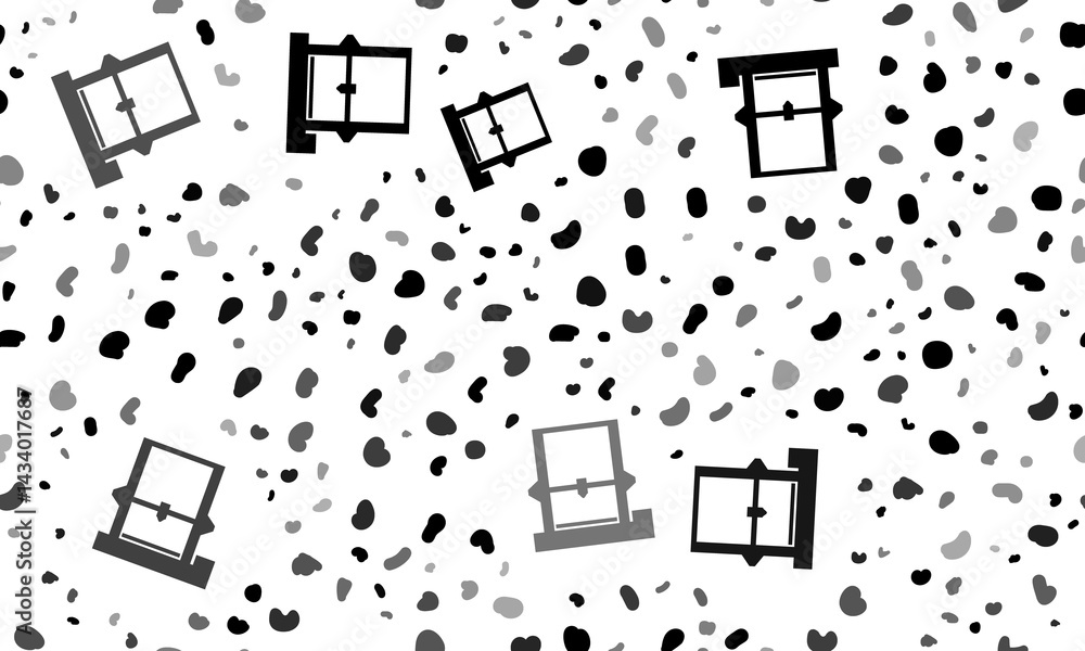 Poster abstract seamless pattern with 3d printer symbols. creative leopard backdrop. illustration on transp