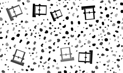 Abstract seamless pattern with 3D printer symbols. Creative leopard backdrop. Illustration on transparent background