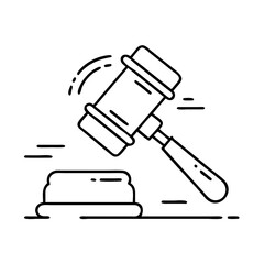 gavel icon, gavel vector illustration-simple illustration of gavel, perfect for gavel logos and icons