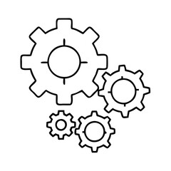 gear icon, gear vector illustration-simple illustration of gear, perfect for gear logos and icons
