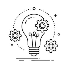 gear on light bulb icon icon, gear on light bulb icon vector illustration-simple illustration of gear on light bulb icon, perfect for gear on light bulb icon logos and icons
