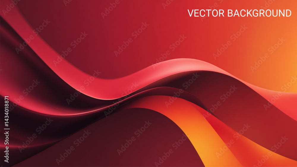 Poster modern background featuring a bold minimalist design with smooth gradients transitioning rich crimso