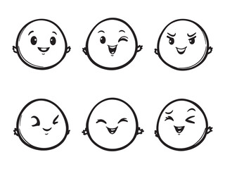 Fresh Green Peas in Simple Line Art Illustration Design 