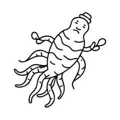 ginseng icon, ginseng vector illustration-simple illustration of ginseng, perfect for ginseng logos and icons
