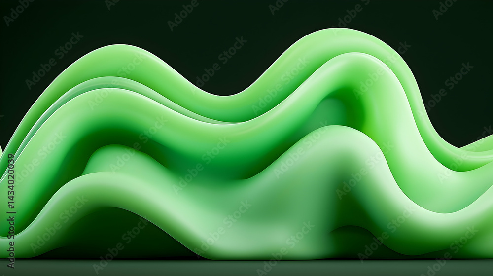 Poster abstract green diagonal lines converge dynamically