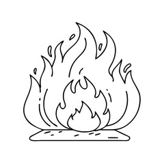 glossy burning fire icon, glossy burning fire vector illustration-simple illustration of glossy burning fire, perfect for glossy burning fire logos and icons