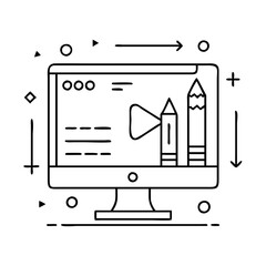 graphic design icon, graphic design vector illustration-simple illustration of graphic design, perfect for graphic design logos and icons