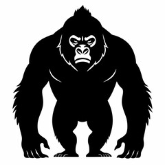 Fototapeta premium Strong Gorilla Silhouette Icon
