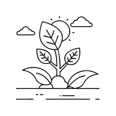 green sprout icon icon, green sprout icon vector illustration-simple illustration of green sprout icon, perfect for green sprout icon logos and icons