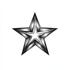 Obraz premium Elegant thin line star for clipart, modern and clean symbol