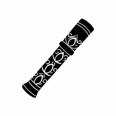creative Silhouette  Japanese bamboo flute Icon Vector Illustration 