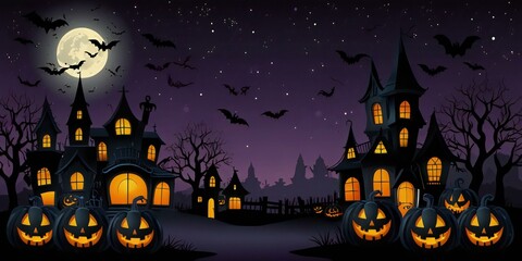 halloween background with pumpkin