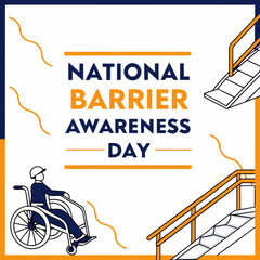 NATIONAL BARRIER AWARENESS DAY vector illustration