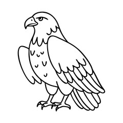 hawk icon, hawk vector illustration-simple illustration of hawk, perfect for hawk logos and icons
