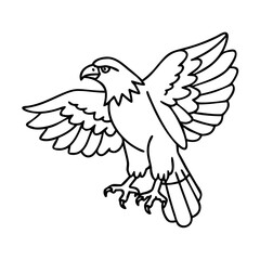 hawk icon, hawk vector illustration-simple illustration of hawk, perfect for hawk logos and icons