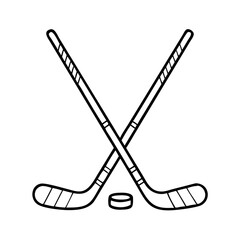 hockey stick icon, hockey stick vector illustration-simple illustration of hockey stick, perfect for hockey stick logos and icons