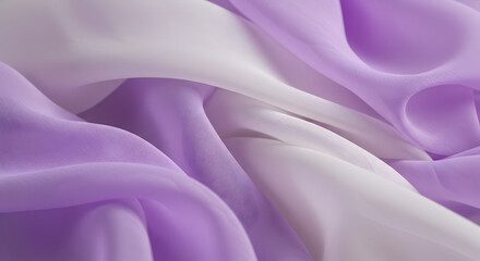 Obraz premium Soft Woven Fabric Flowing with Lavender and Pale Shades Forms Abstract