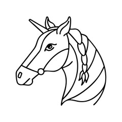 horse head icon, horse head vector illustration-simple illustration of horse head, perfect for horse head logos and icons