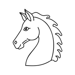 horse head icon, horse head vector illustration-simple illustration of horse head, perfect for horse head logos and icons