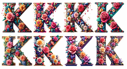 The letter K is beautifully designed, stylish, modern and outstanding. The pattern is colorful. K.2