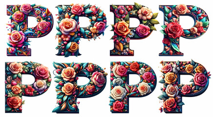 The letter P is beautifully designed, stylish, modern and outstanding. The pattern is colorful. P.2