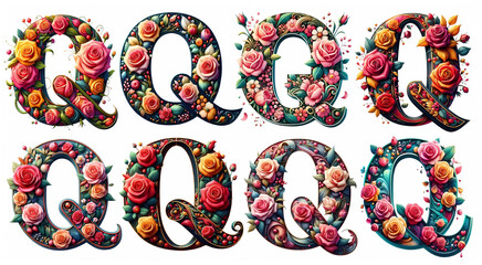 The letter Q is beautifully designed, stylish, modern and outstanding. The pattern is colorful. Q.2