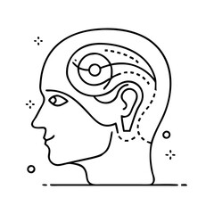 human head icon, human head vector illustration-simple illustration of human head, perfect for human head logos and icons