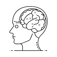 human head icon, human head vector illustration-simple illustration of human head, perfect for human head logos and icons