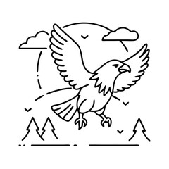 hunting bald eagle icon, hunting bald eagle vector illustration-simple illustration of hunting bald eagle, perfect for hunting bald eagle logos and icons