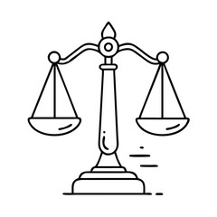 judicial scales icon, judicial scales vector illustration-simple illustration of judicial scales, perfect for judicial scales logos and icons