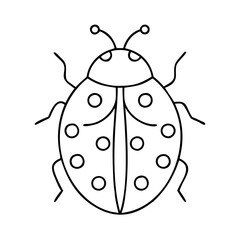 ladybug icon, ladybug vector illustration-simple illustration of ladybug, perfect for ladybug logos and icons