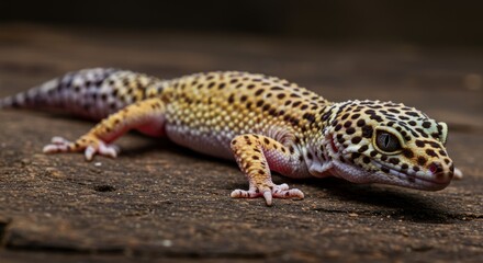 Captivating Leopard Gecko Portrait showcasing intricate skin patterns and textures