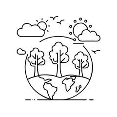 environment icon, environment vector illustration-simple illustration of environment, perfect for environment logos and icons