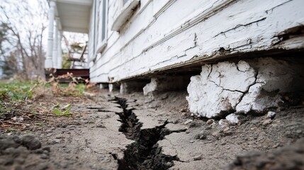 Troubling crack foundation home structural integrity concerns house damage repair issues potential problems building maintenance decay lowercase
