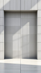 Concrete wall background, isometry. White tone