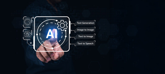 Ai technology innovations exploring text and image integration online environment digital content...