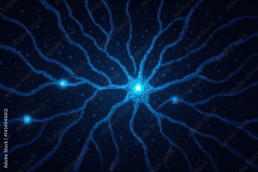 Poster glowing neural network design for high-fidelity digital compositions