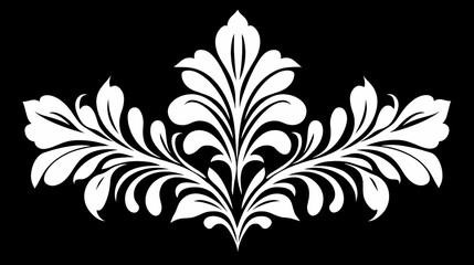 Fototapeta premium Elegant decorative design featuring symmetrical floral motifs.