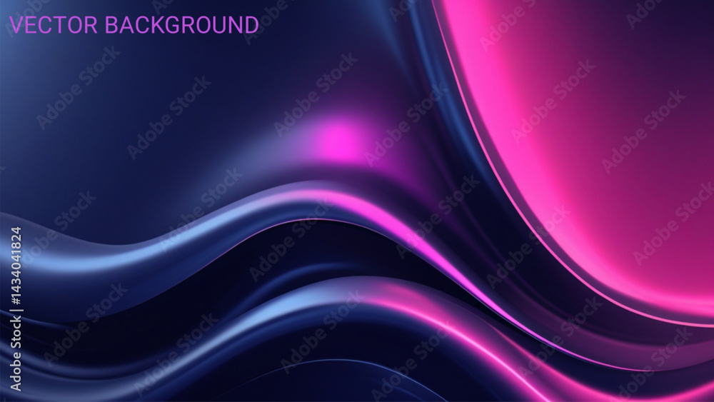 Poster modern background featuring smooth gradients transitioning between deep indigo and vibrant magenta h