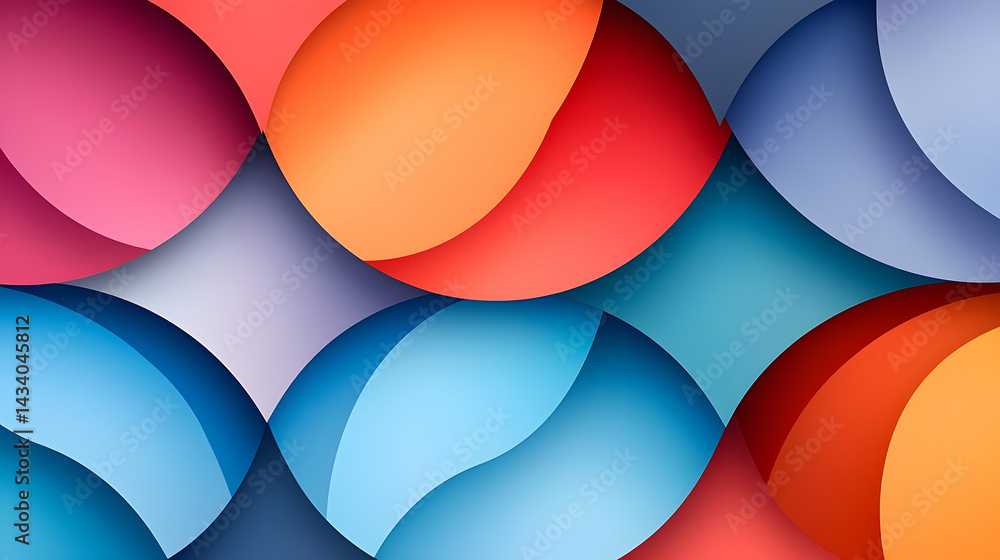 Aufkleber abstract colorful circles pattern background