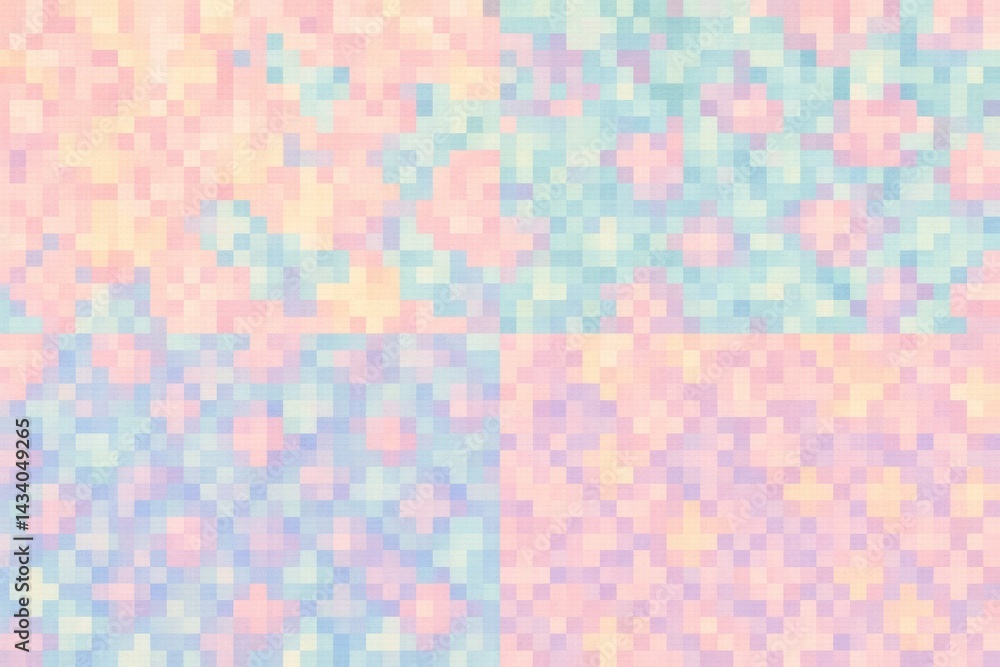 Poster pastel pixel patterns for digital art and design projects