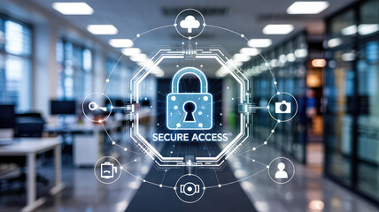 Cyber Security in the modern era: a digital shield to fortify businesses against cyber threats, this image blends security and technology for a secure workspace.