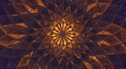 Obraz premium Intricate Geometric Golden Pattern Creates a Rich, Ornamental Texture