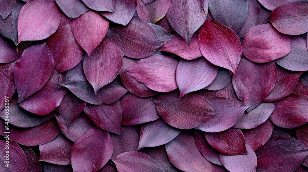Aufkleber close up of purple leaves with a mood of serenity and calmness. the leaves are arranged in a way tha