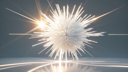 Naklejka premium Radiant white light burst with lens flare effect